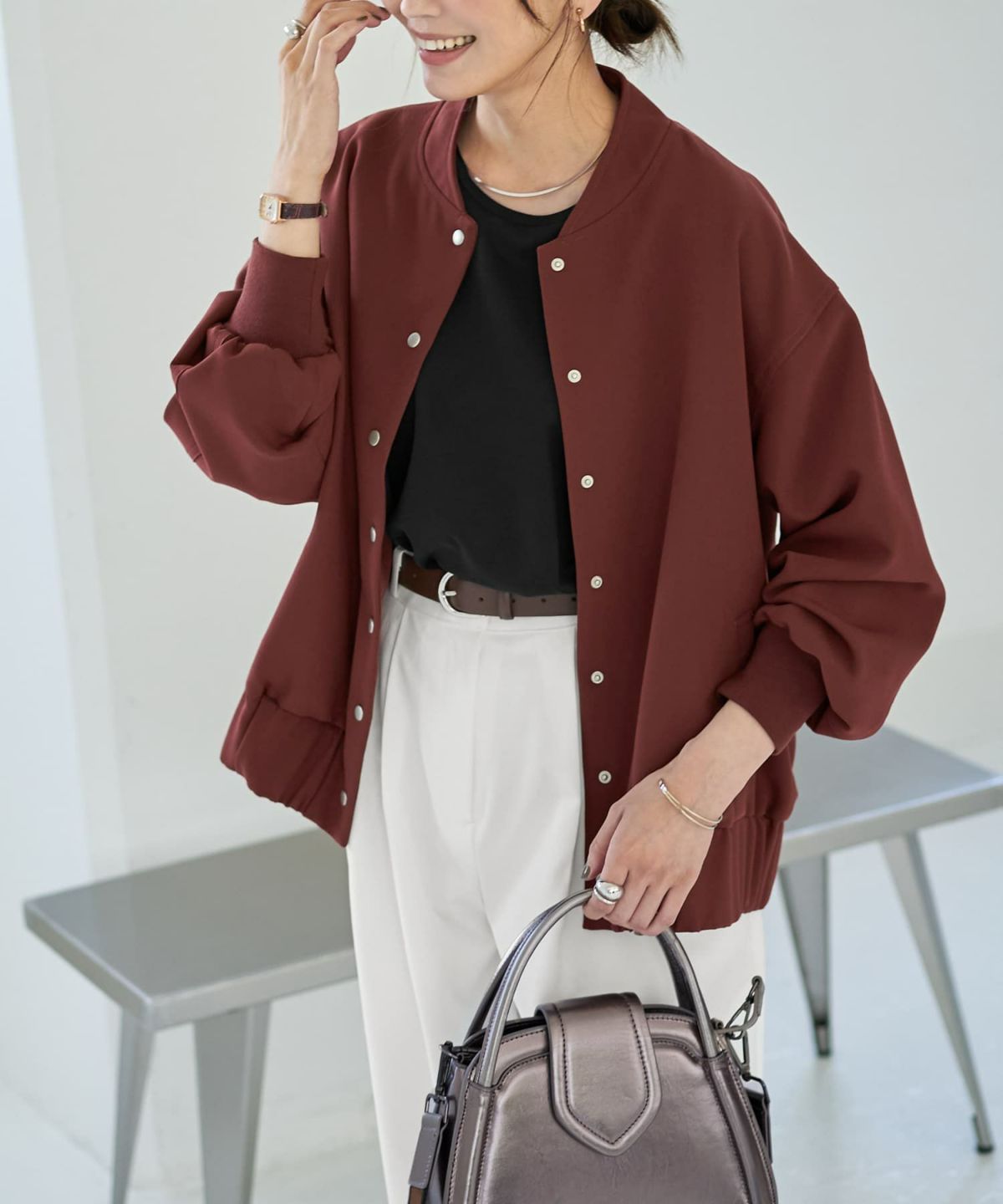 着用イメージ 166cm ブラック