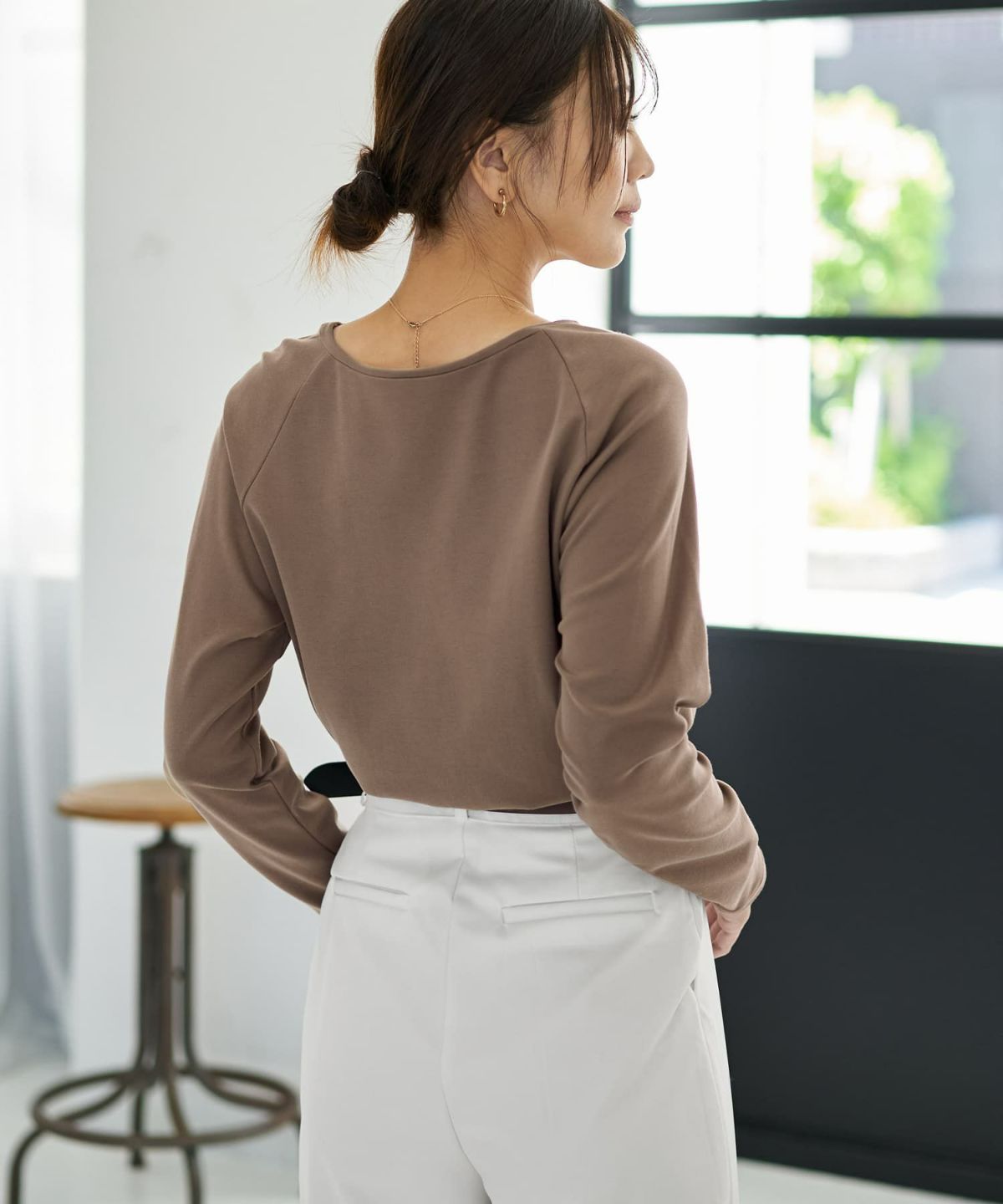 着用イメージ 166cm オリーブベージュ