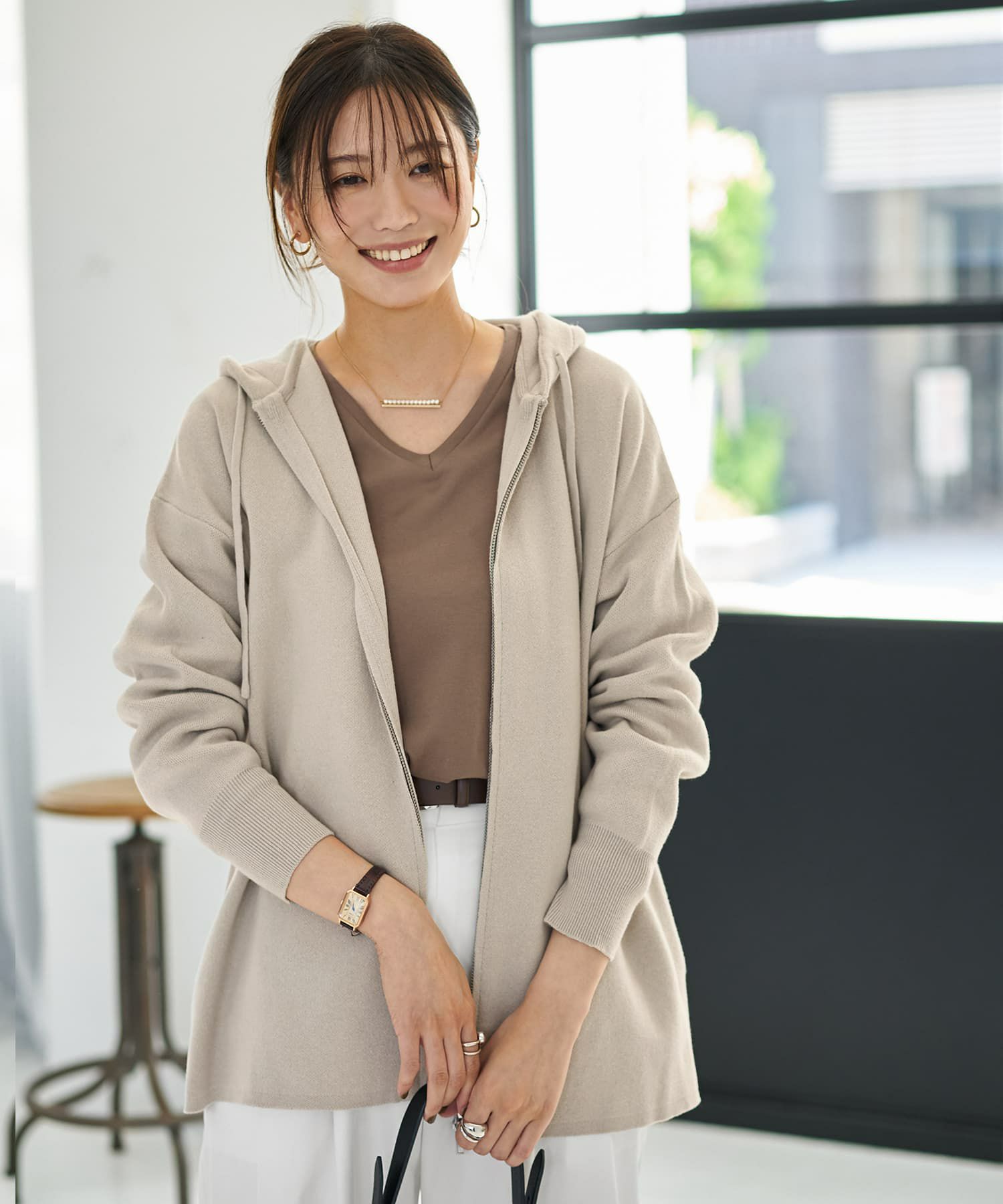 ものづくりJAPAN】MeltyスムースVネックロングTシャツ