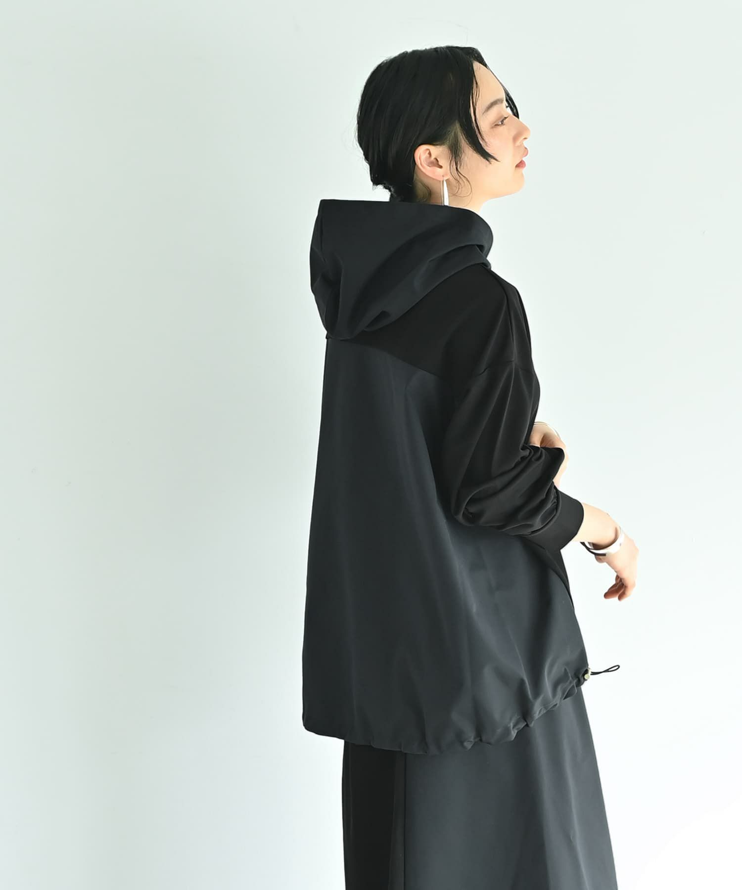 着用イメージ 175cm ブラック×ネイビー