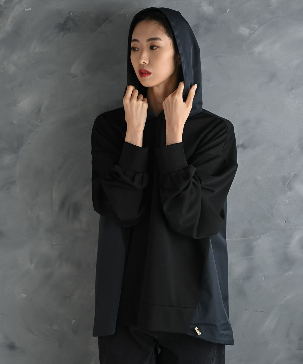 着用イメージ 175cm ブラック×ネイビー