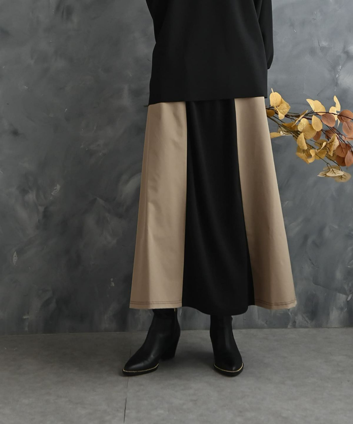 ブラック×ベージュ