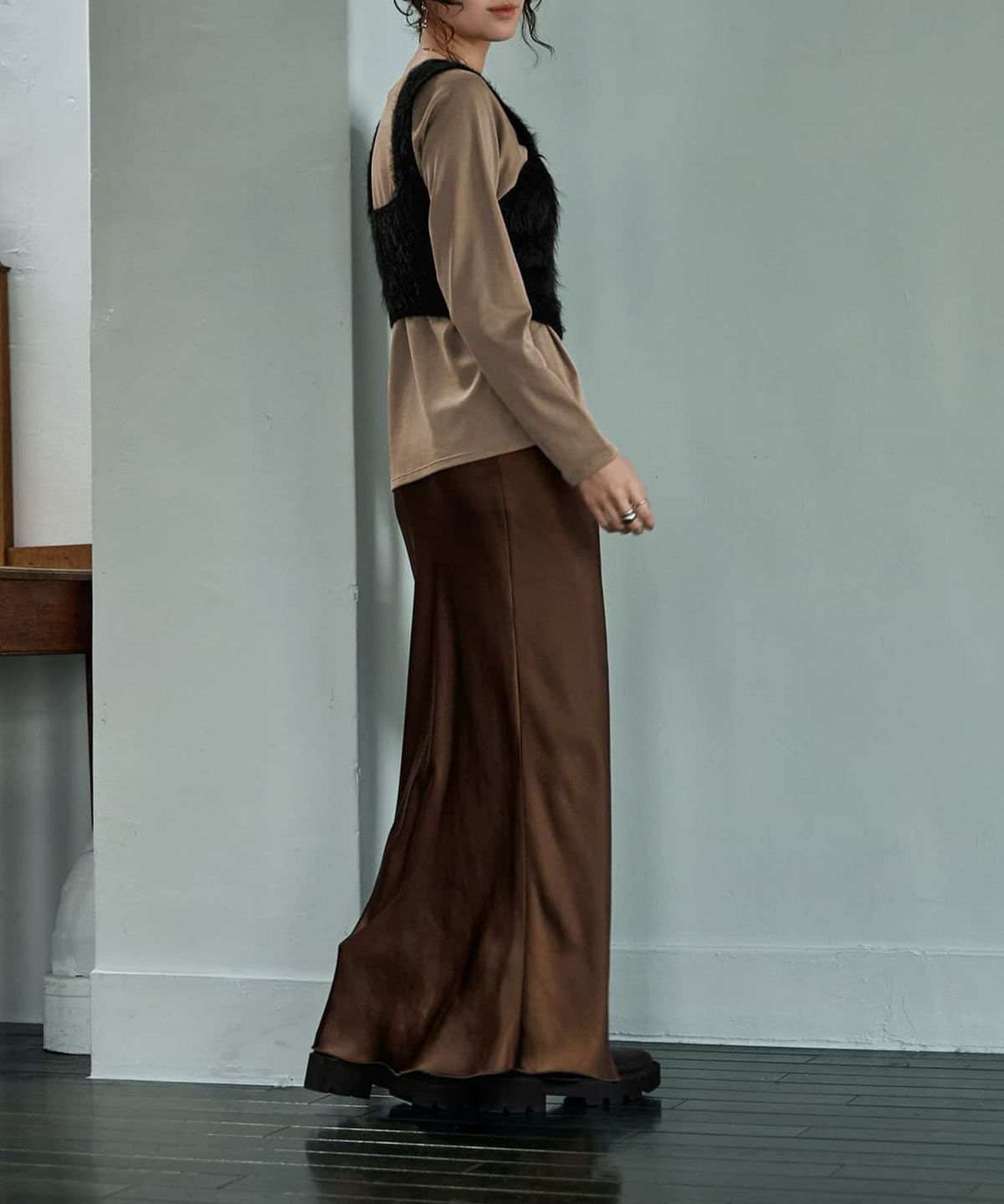 着用イメージ 167cm ブラック