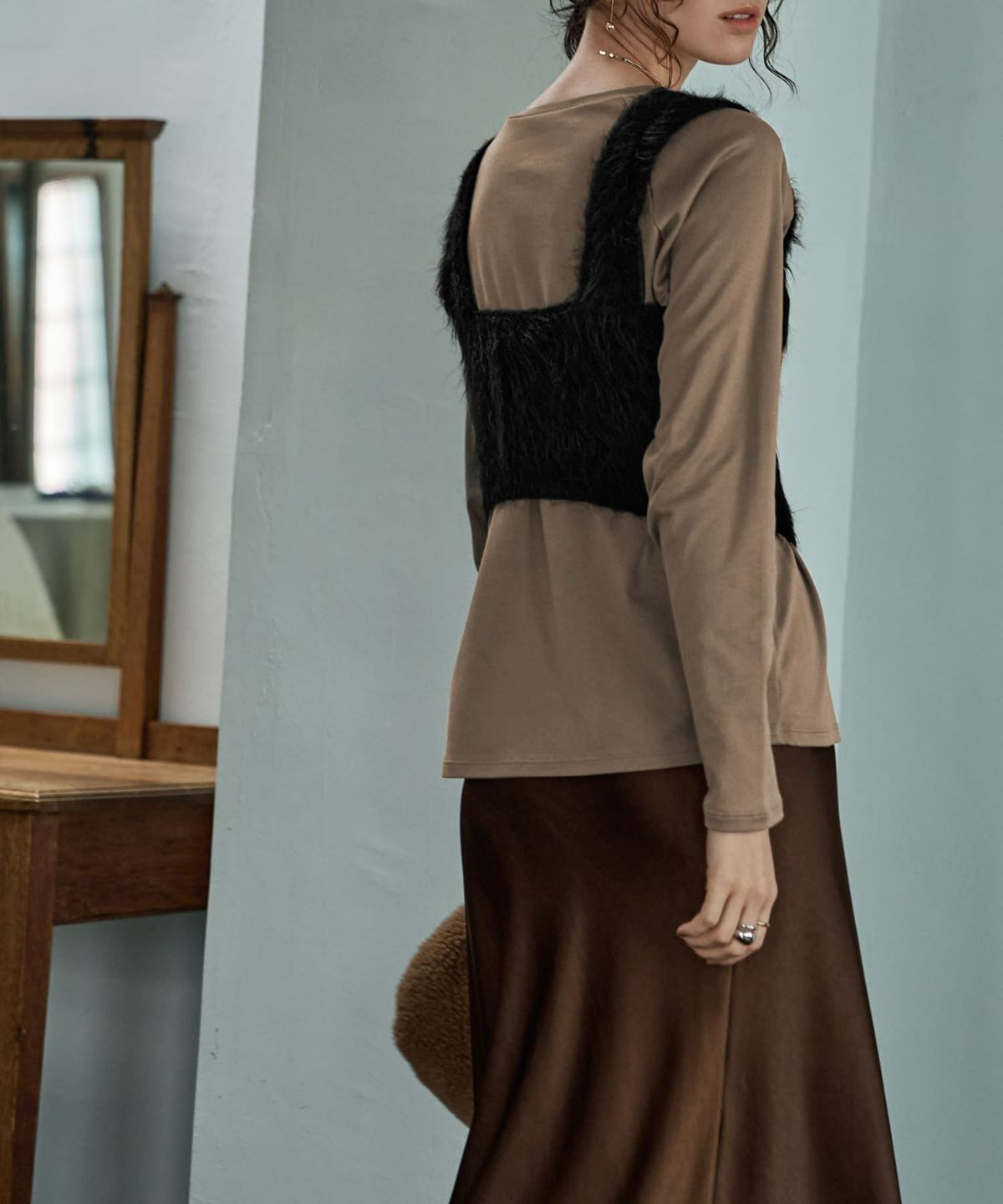 着用イメージ 167cm ブラック