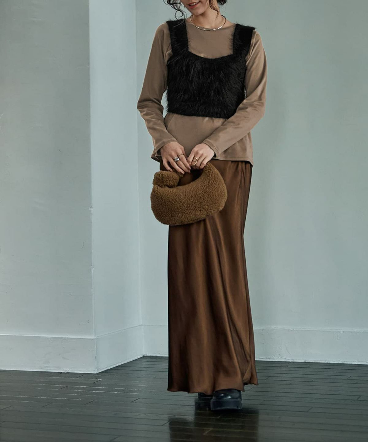 着用イメージ 167cm ブラック