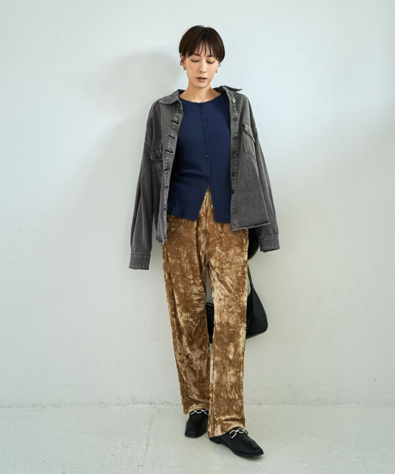 クラッシュベロアリラックスパンツ | おしゃれな大人レディース