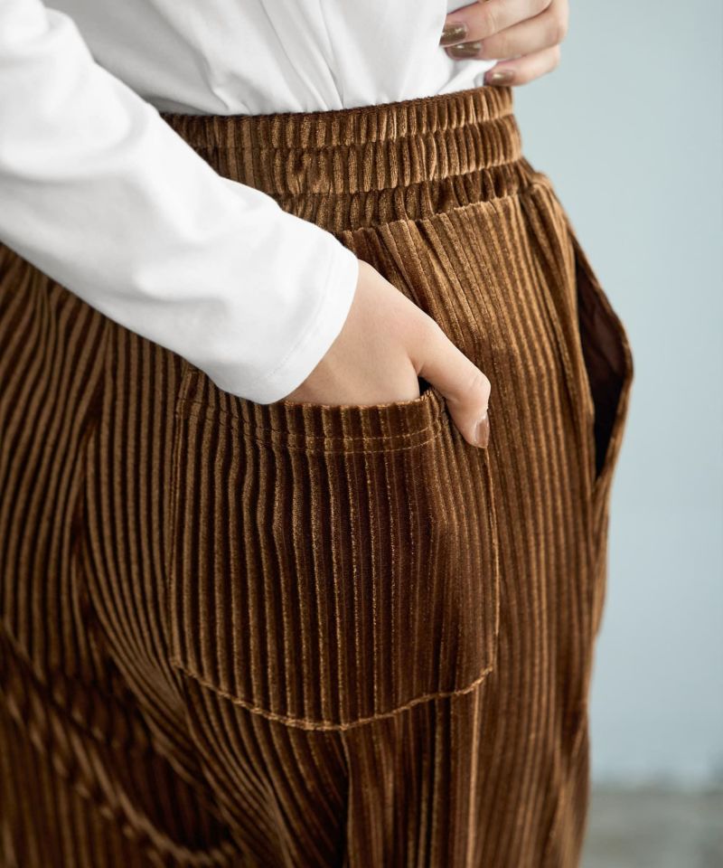 【新品】Dries Van Noten レディース　スラックス　ブラウン　ベロア 新品】Dries Van Noten レディース スラックス ブラウン ベロア