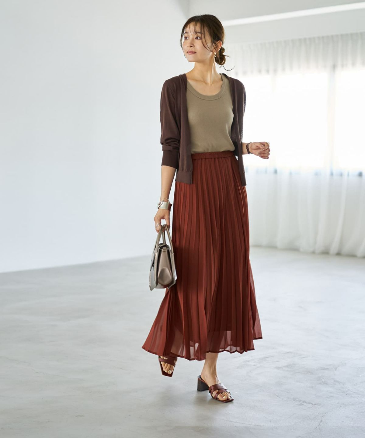 着用イメージ 166㎝ レンガブラウン 02サイズ