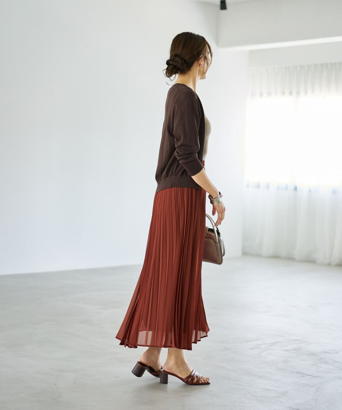 着用イメージ 166㎝ レンガブラウン 02サイズ