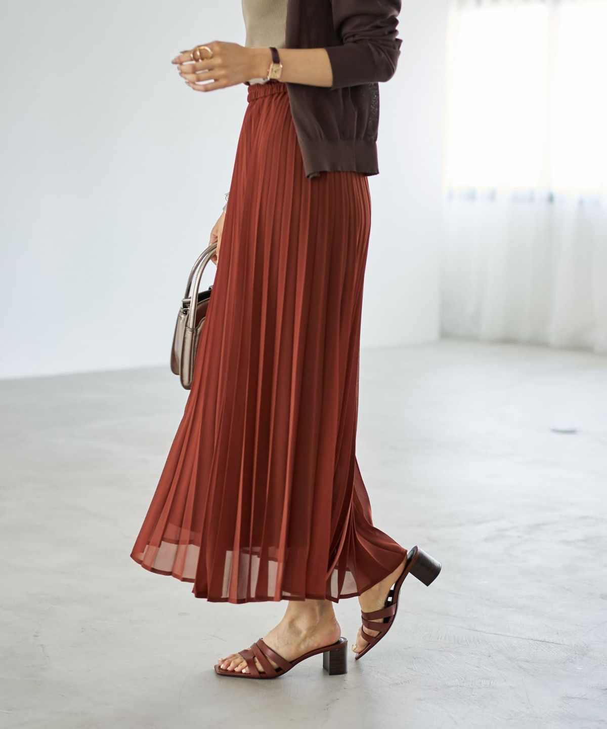 着用イメージ 166㎝ レンガブラウン 02サイズ