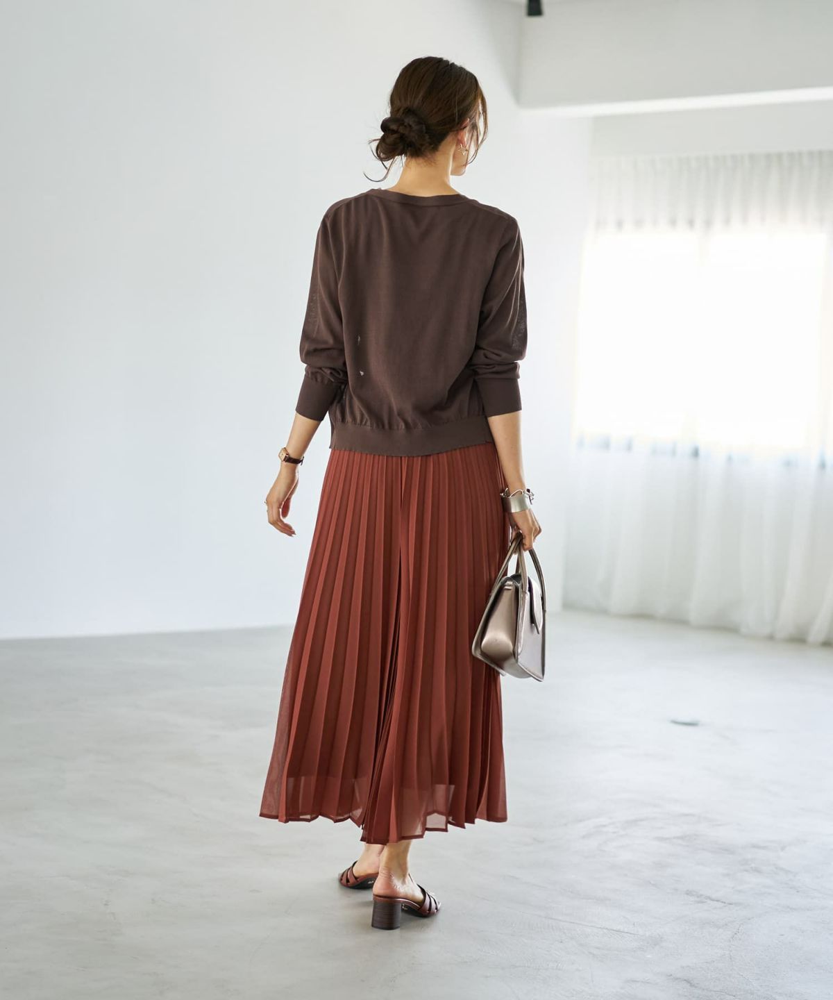 着用イメージ 166㎝ レンガブラウン 02サイズ