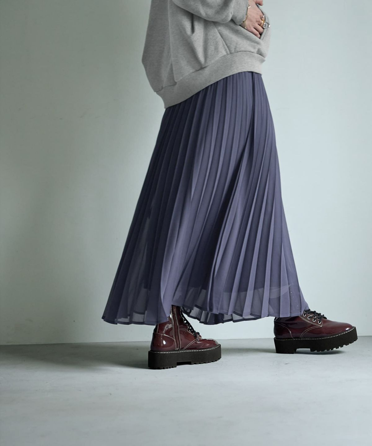 着用イメージ 166㎝ ブルーグレー 02サイズ