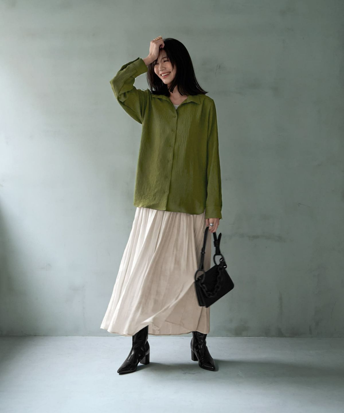 着用イメージ 166㎝　カーキ