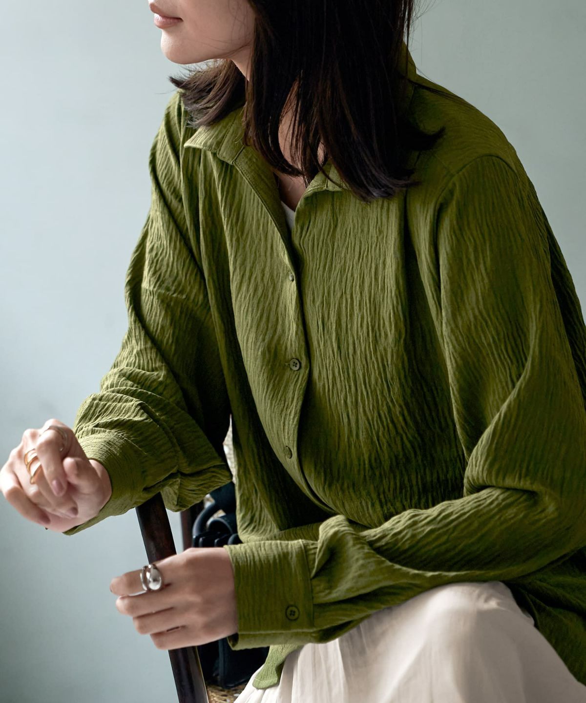 着用イメージ 166㎝　カーキ