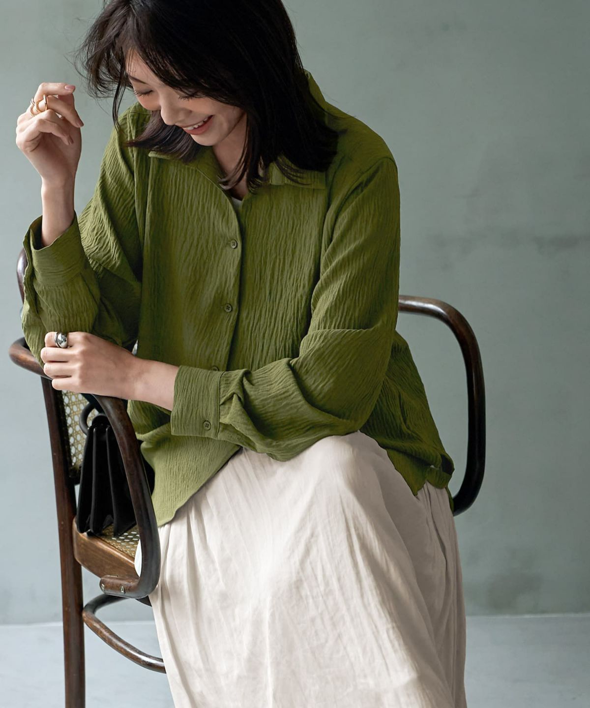 着用イメージ 166㎝　カーキ