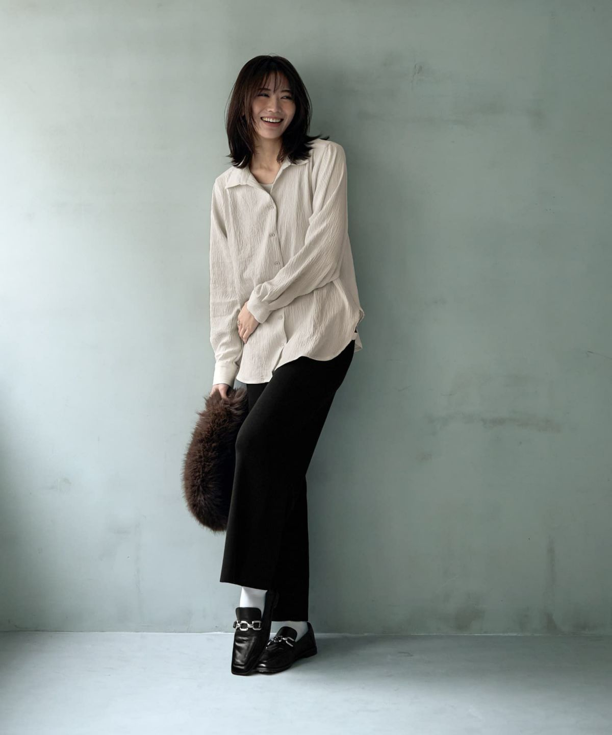 着用イメージ 166㎝　エクリュ