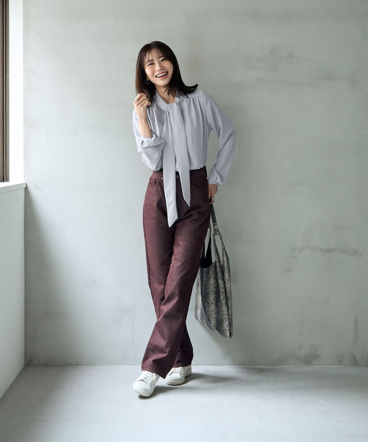 着用イメージ 166㎝　ブルーグレー