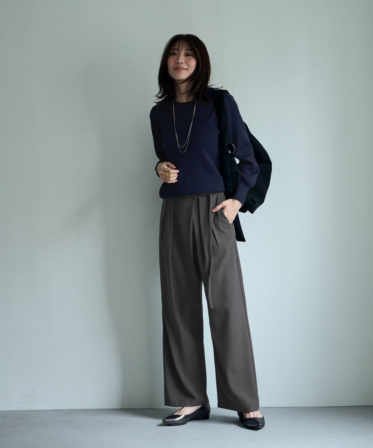 着用イメージ 166㎝　ネイビー