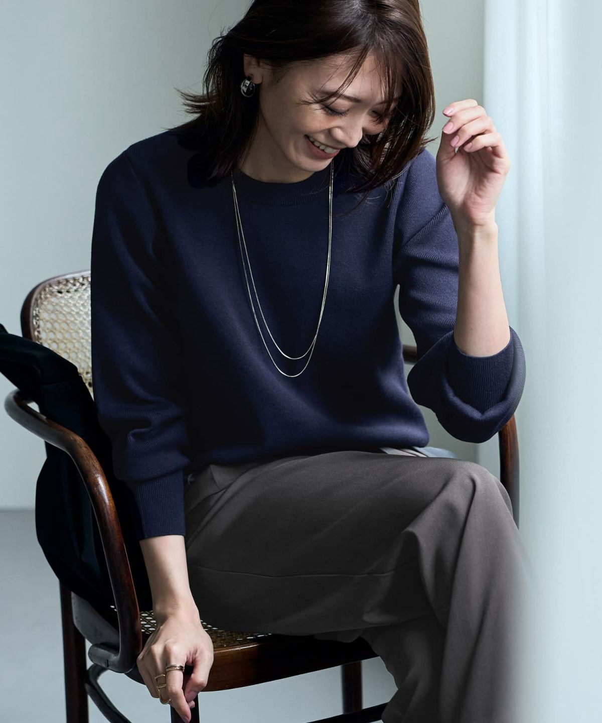 着用イメージ 166㎝　ネイビー