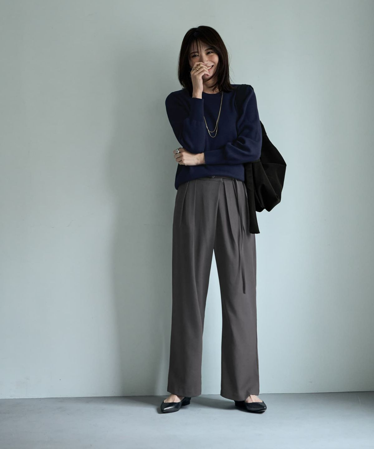 着用イメージ 166㎝　ネイビー