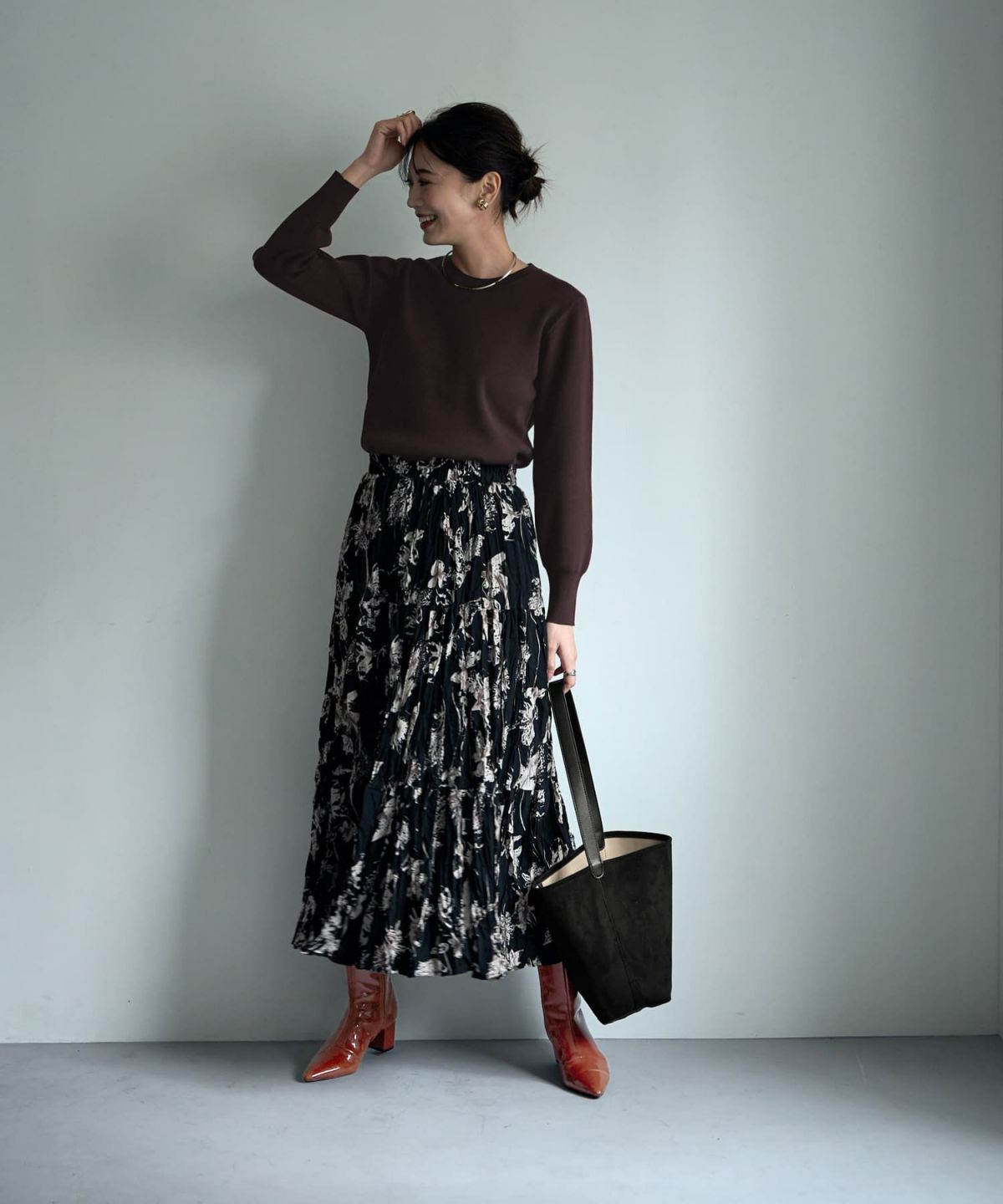 着用イメージ 166㎝　ダークブラウン