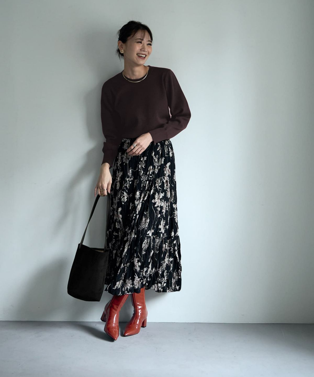 着用イメージ 166㎝　ダークブラウン