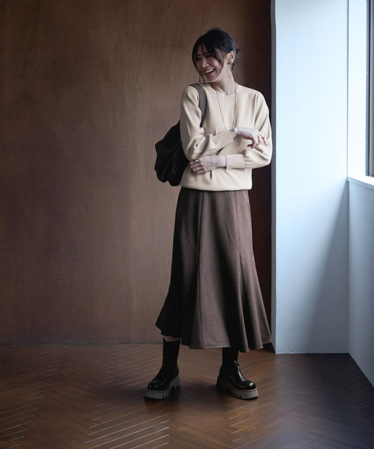 着用イメージ 166㎝　ライトベージュ