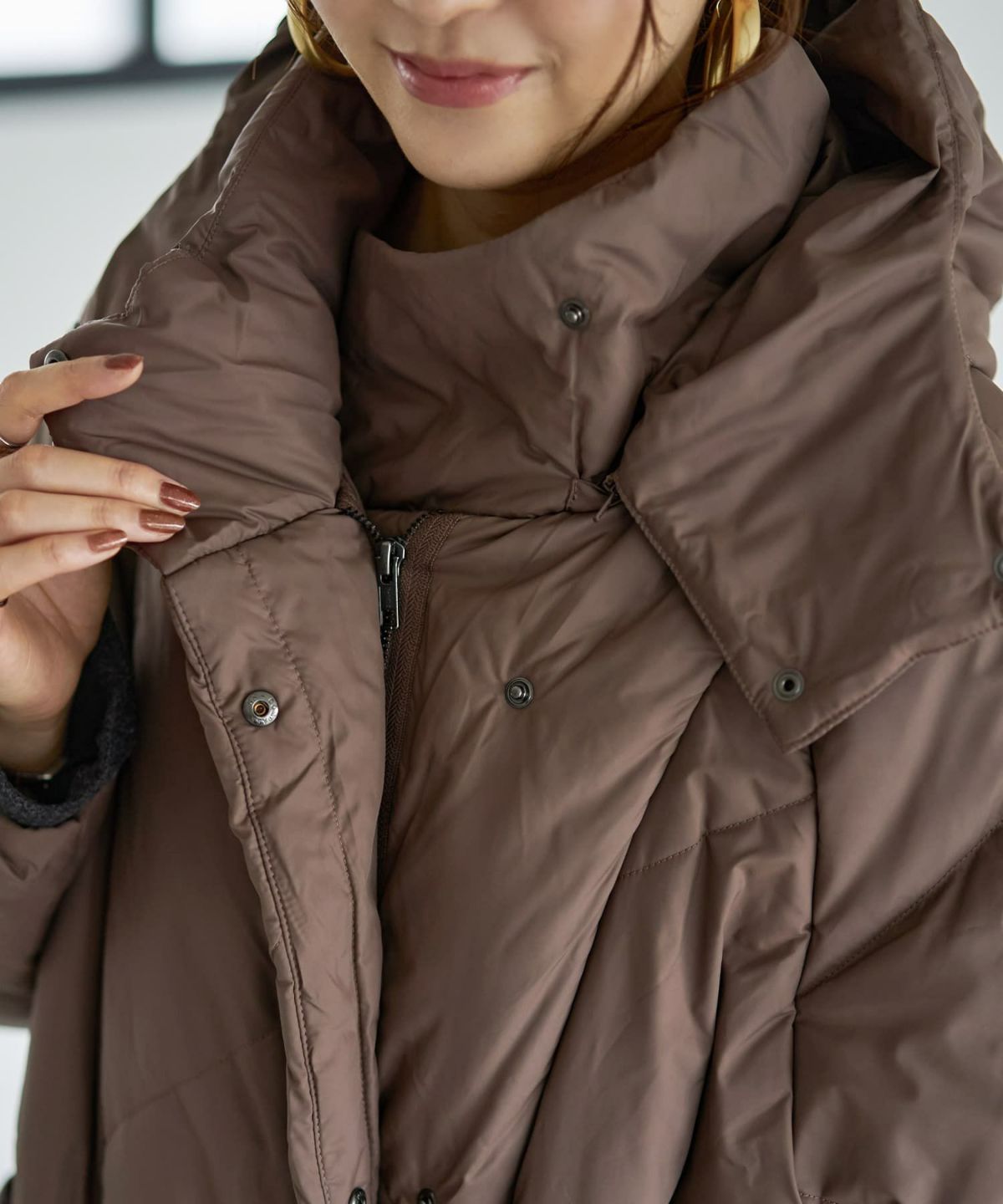 着用イメージ 166cm ブラウン