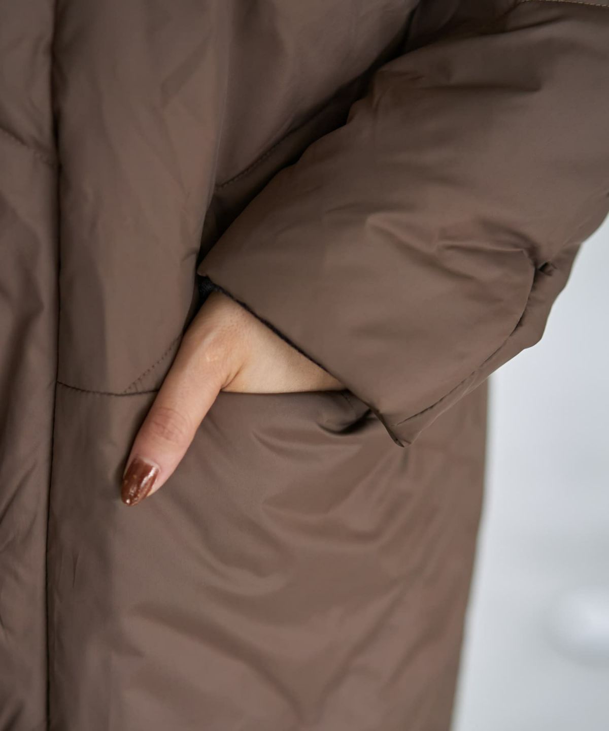 着用イメージ 166cm ブラウン