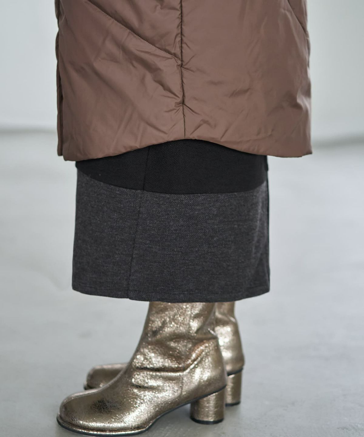 着用イメージ 166cm ブラウン