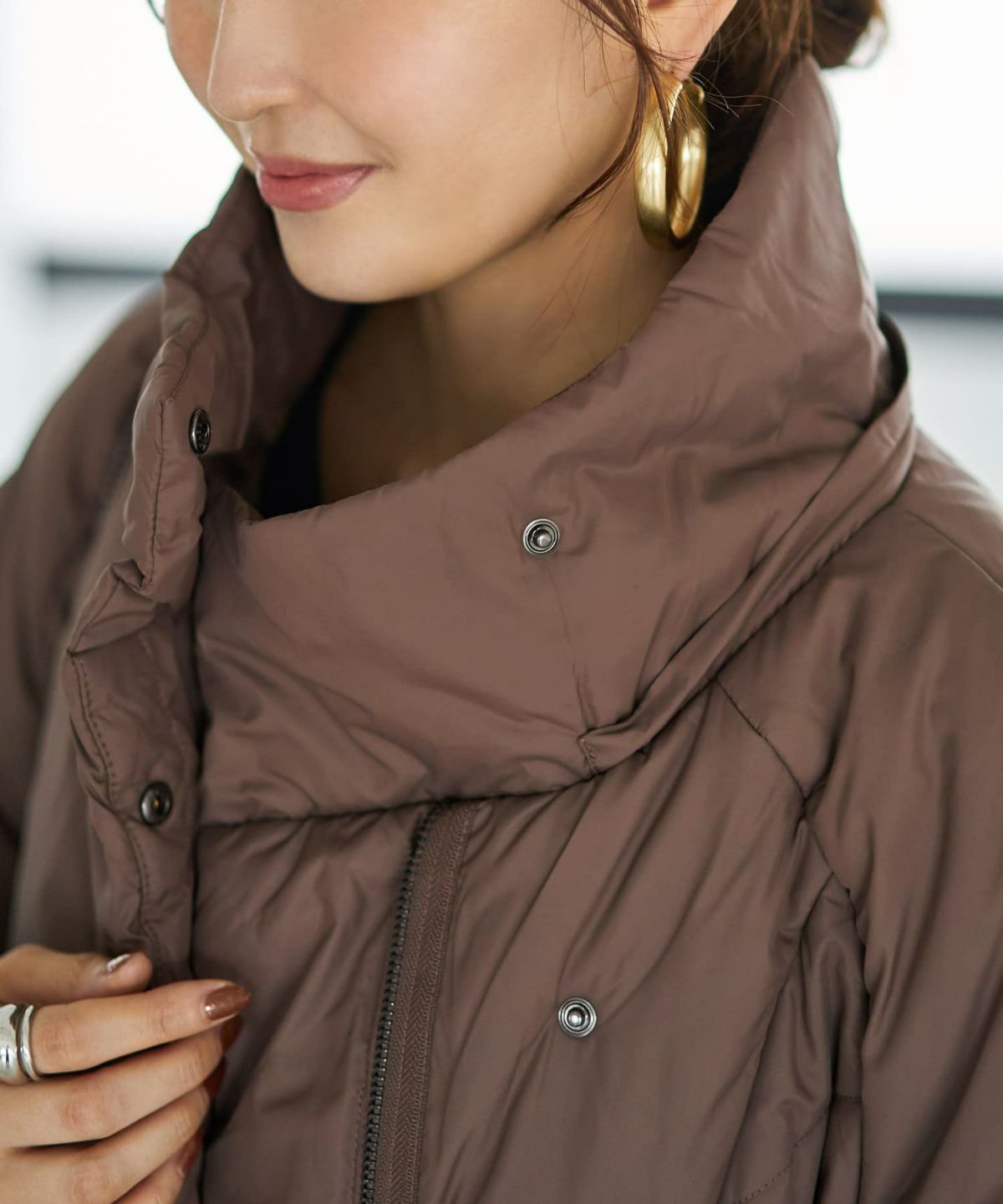 着用イメージ 166cm ブラウン