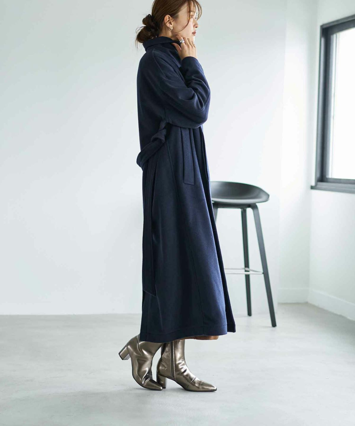 着用イメージ 166cm ネイビー 02サイズ