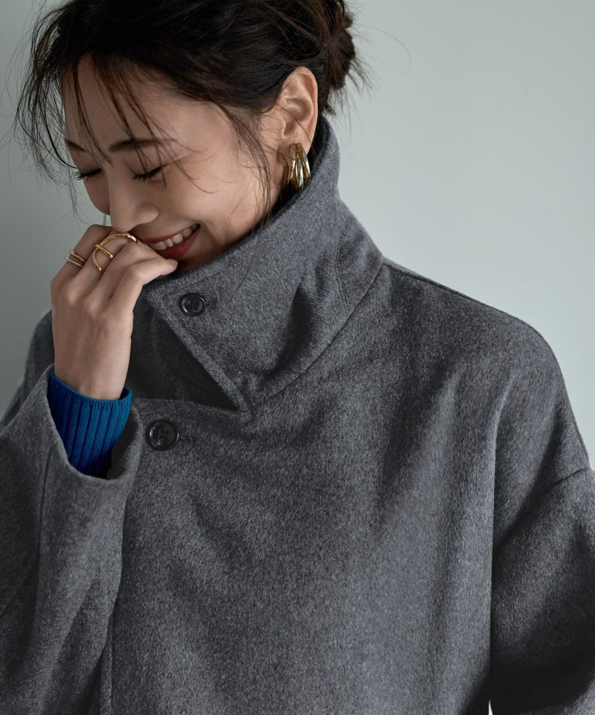 着用イメージ 166cm ダークグレー 02サイズ