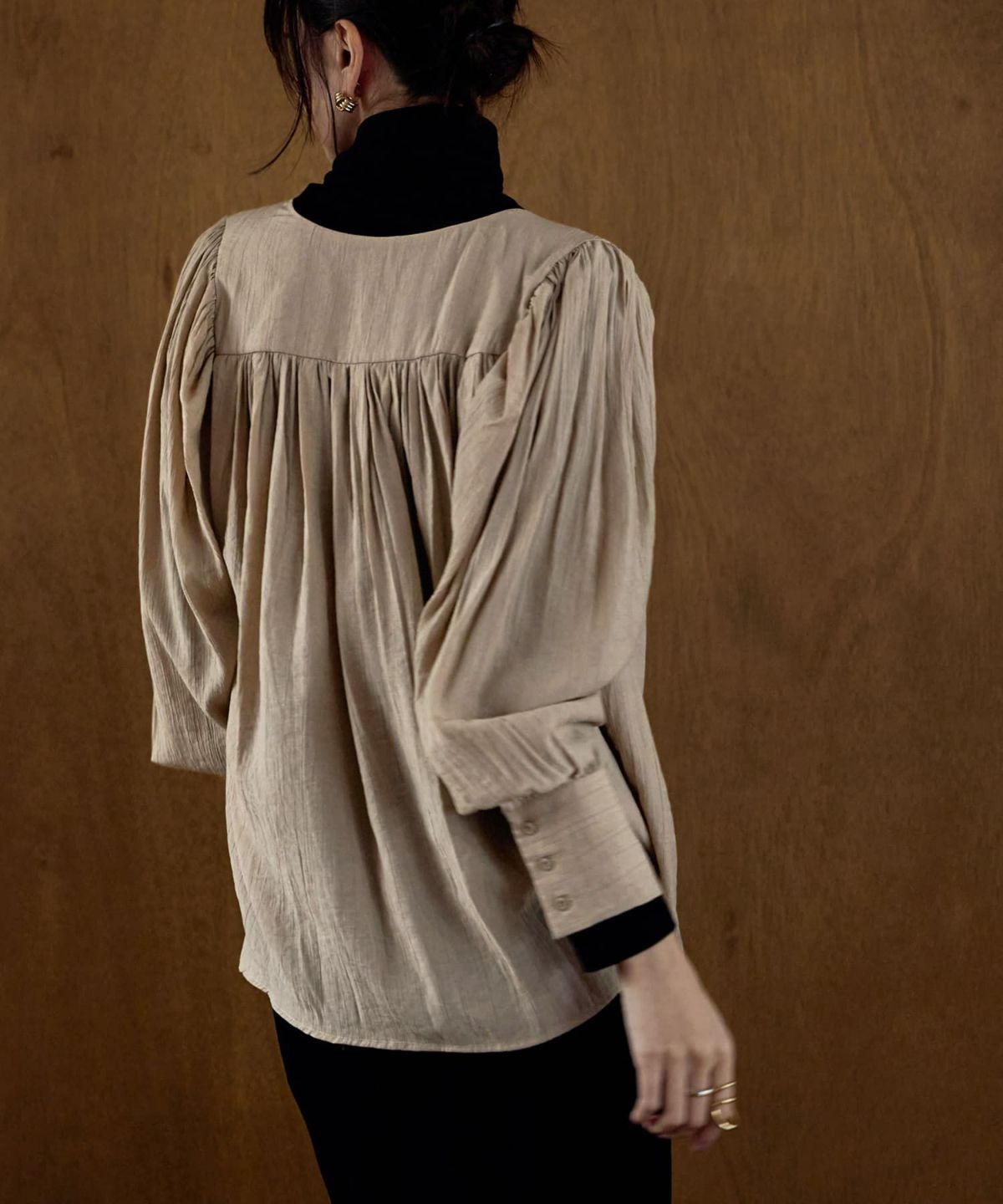 着用イメージ 166cm ベージュ