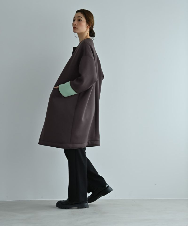 CARVEN バイカラーコクーンコート