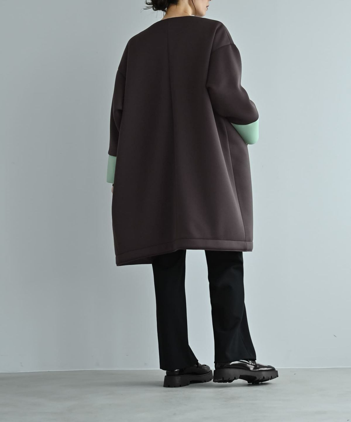 着用イメージ 170cm チャコールブラウン