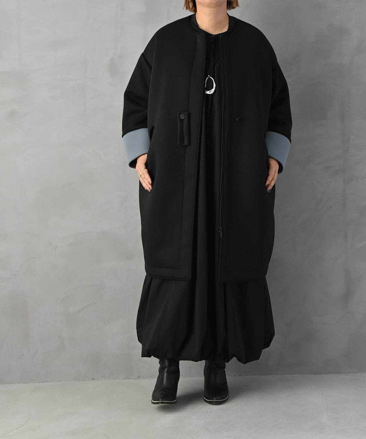  着用イメージ 163cm ブラック