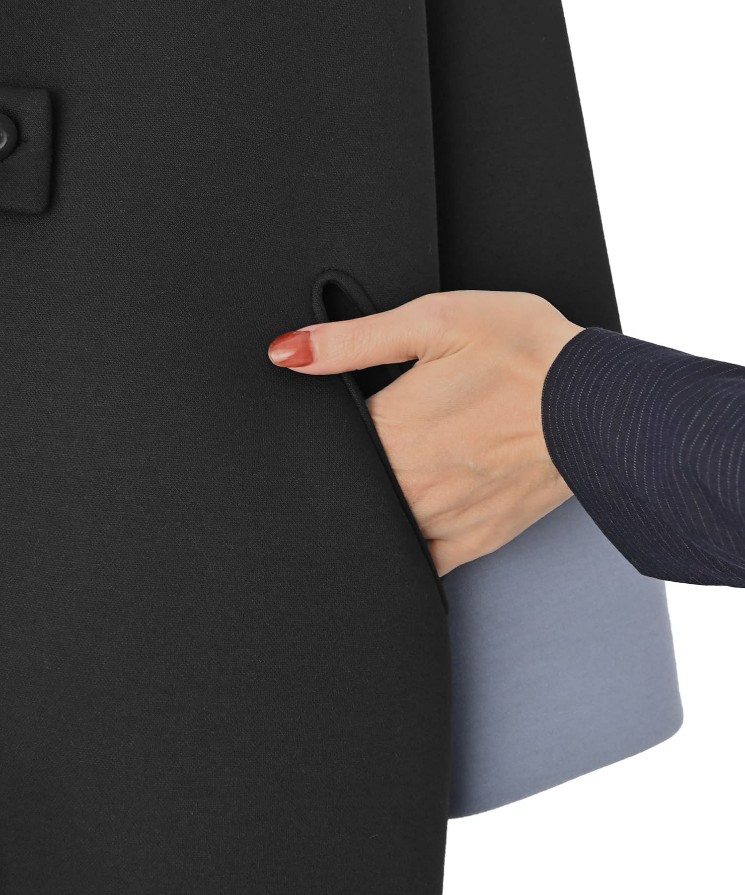 ☆【BLK001】バイカラーコクーンコート | おしゃれな大人レディース