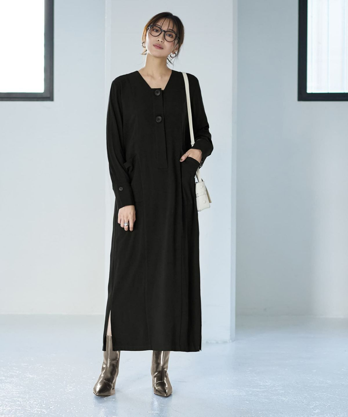 着用イメージ 166cm ブラック 02サイズ