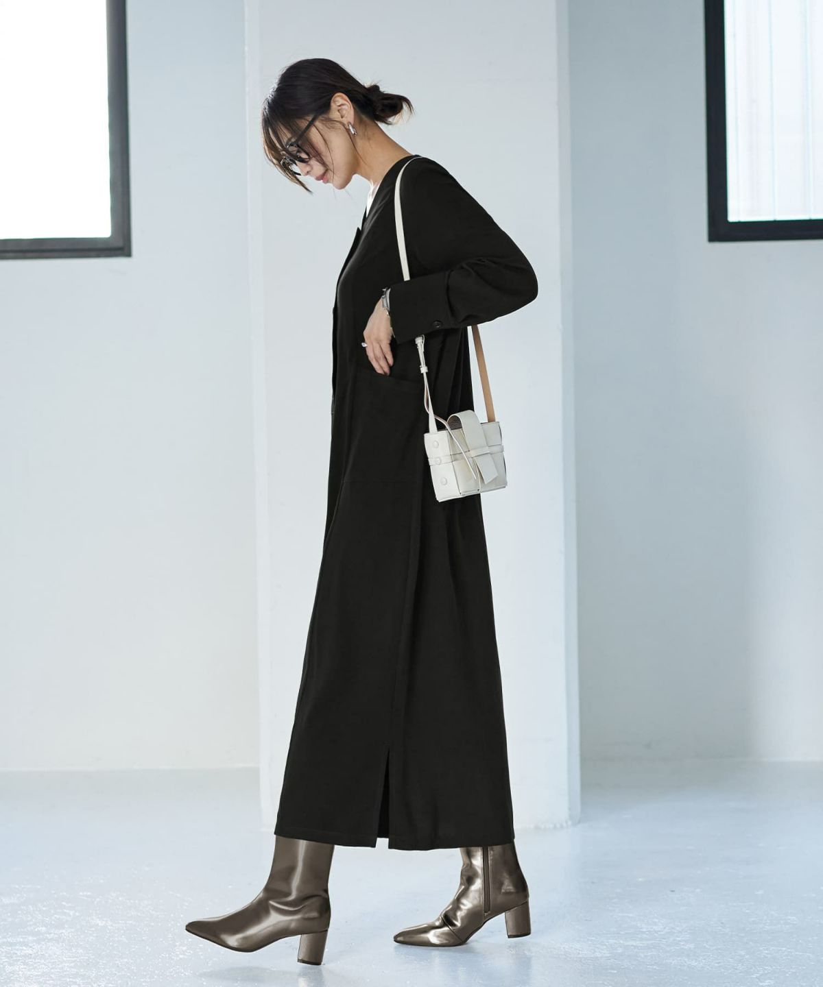 着用イメージ 166cm ブラック 02サイズ