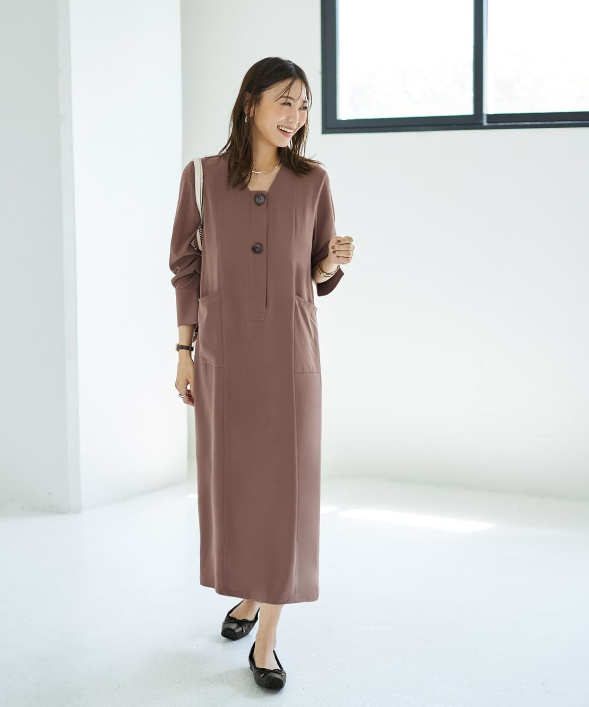 着用イメージ 166cm モカブラウン 02サイズ