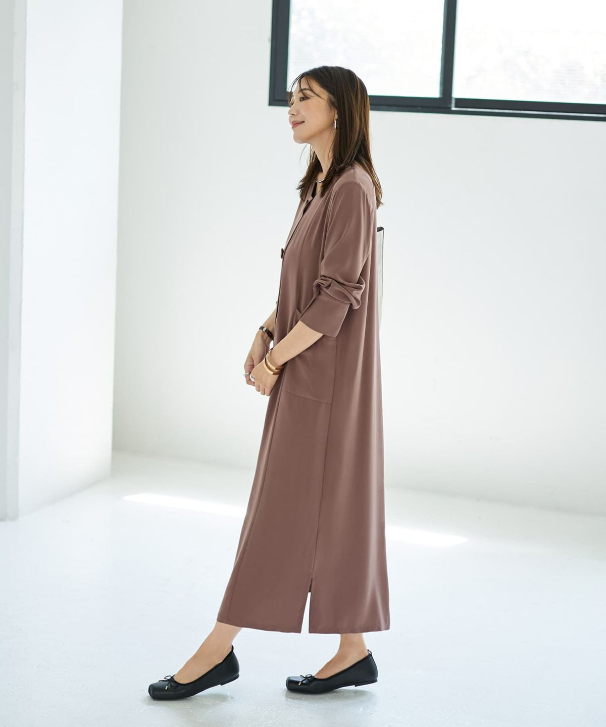 着用イメージ 166cm モカブラウン 02サイズ