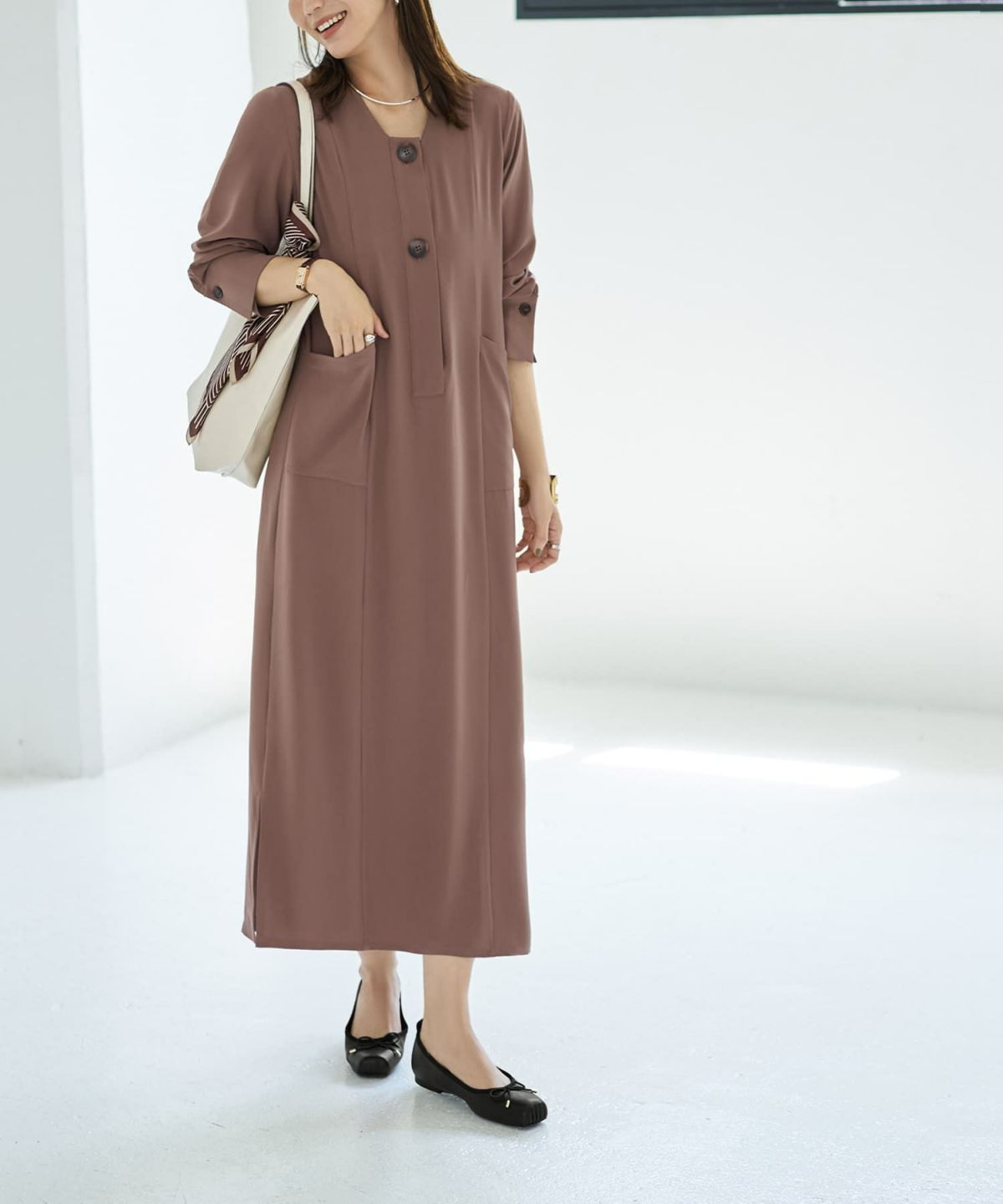 着用イメージ 166cm モカブラウン 02サイズ