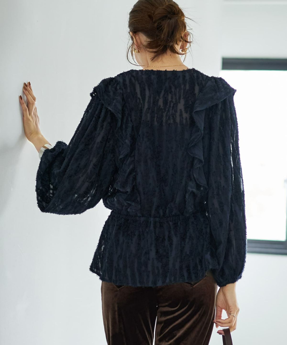 着用イメージ 166cm ネイビー