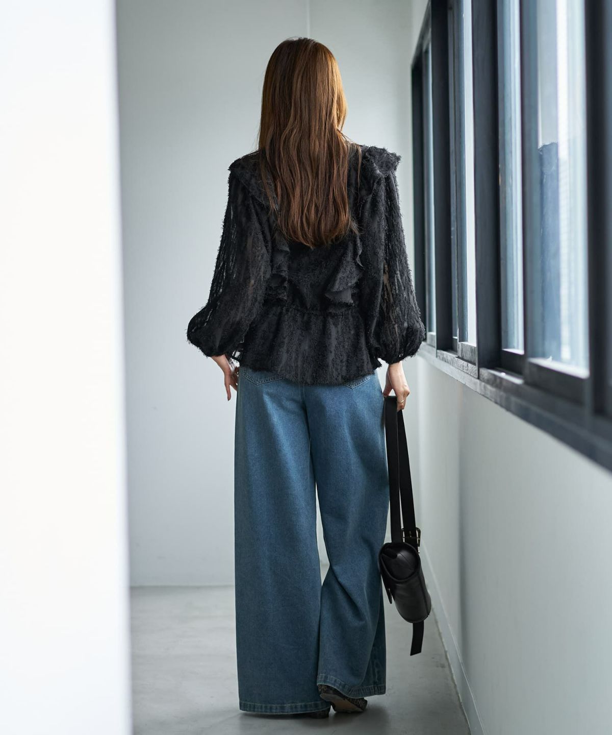 着用イメージ 166cm ブラック