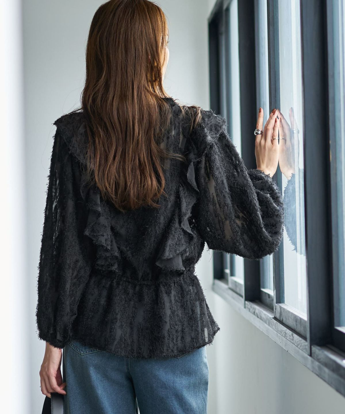 着用イメージ 166cm ブラック