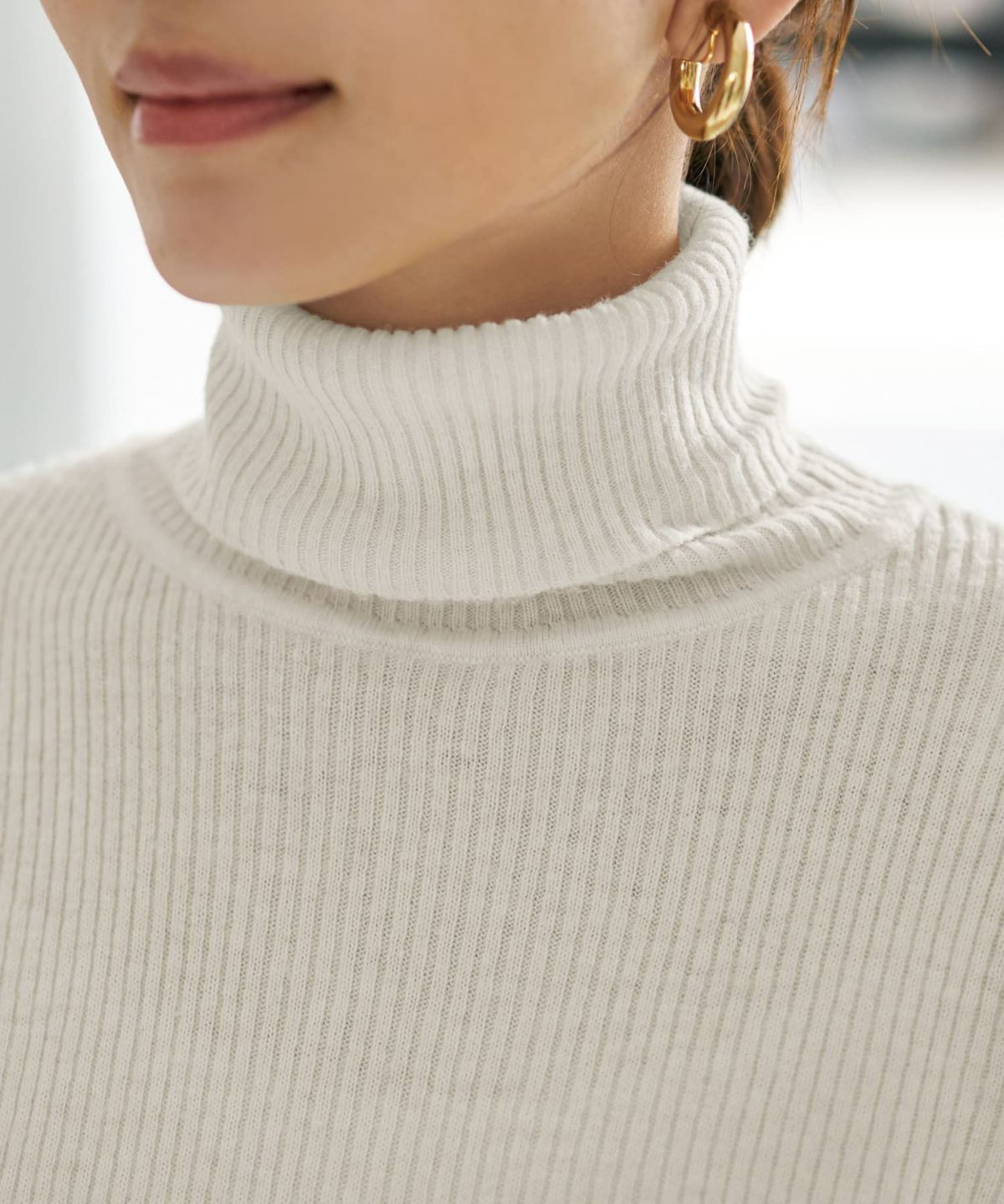 着用イメージ 166cm アイボリー