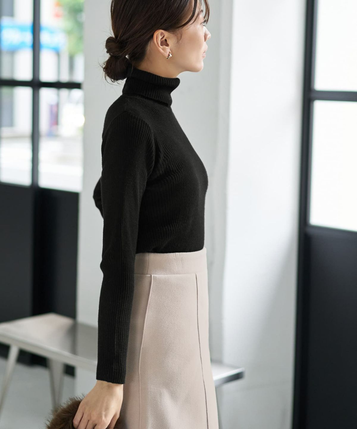 着用イメージ 166cm ブラック