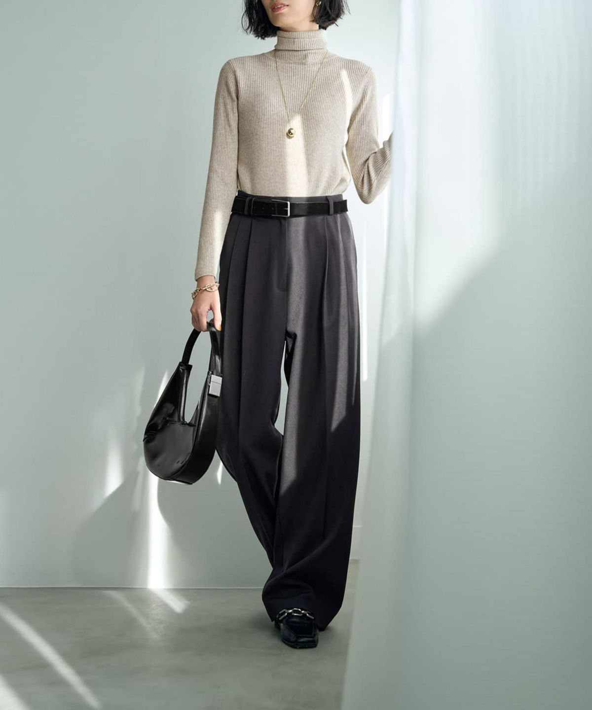 着用イメージ 165cm ベージュミックス