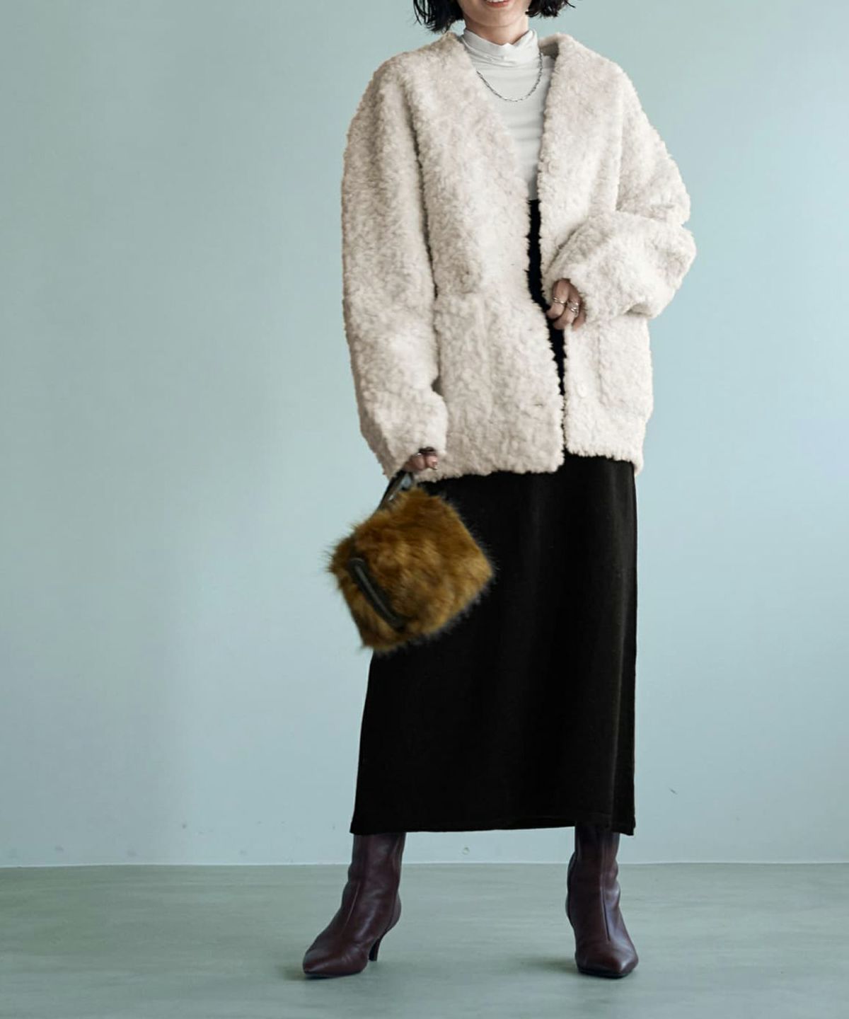 着用イメージ 165cm オフホワイト